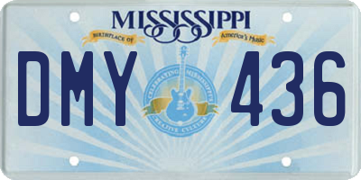 MS license plate DMY436