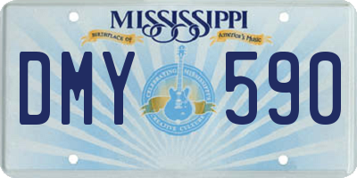 MS license plate DMY590