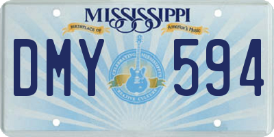 MS license plate DMY594