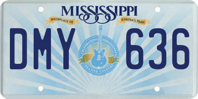 MS license plate DMY636