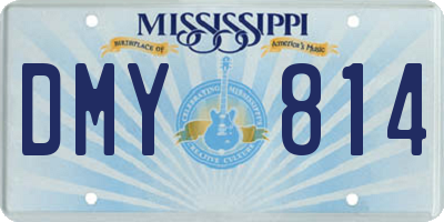 MS license plate DMY814