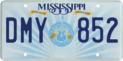 MS license plate DMY852