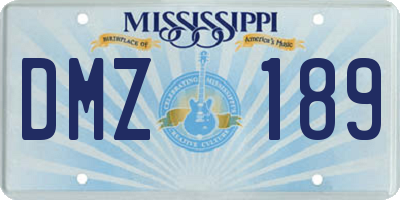MS license plate DMZ189