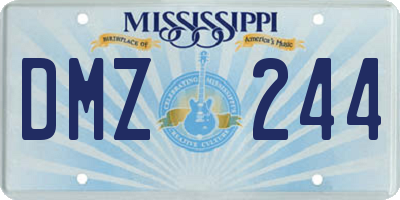 MS license plate DMZ244