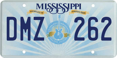 MS license plate DMZ262