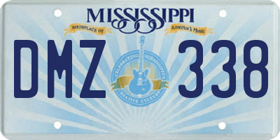 MS license plate DMZ338