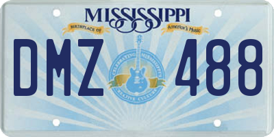 MS license plate DMZ488