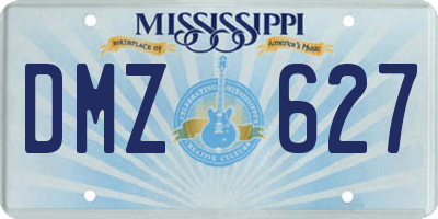 MS license plate DMZ627