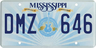 MS license plate DMZ646