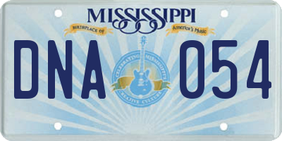 MS license plate DNA054