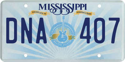 MS license plate DNA407