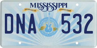MS license plate DNA532