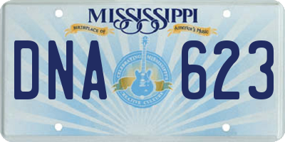 MS license plate DNA623