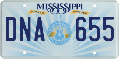 MS license plate DNA655