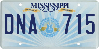 MS license plate DNA715