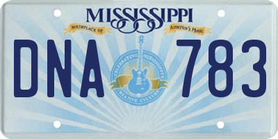 MS license plate DNA783