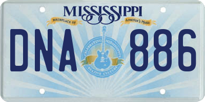 MS license plate DNA886