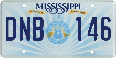 MS license plate DNB146