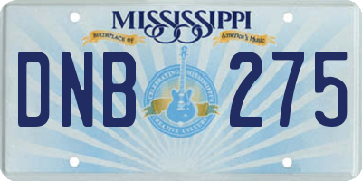 MS license plate DNB275