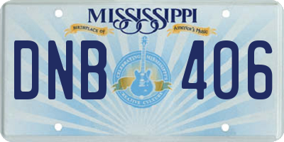 MS license plate DNB406