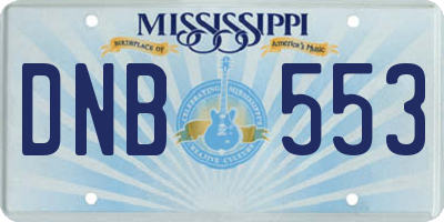 MS license plate DNB553