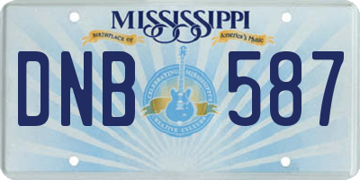 MS license plate DNB587