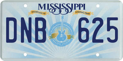 MS license plate DNB625