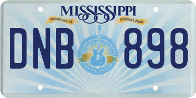 MS license plate DNB898