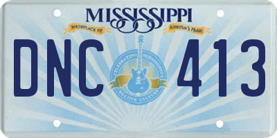 MS license plate DNC413