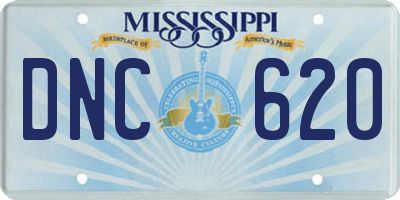 MS license plate DNC620