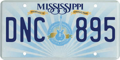 MS license plate DNC895