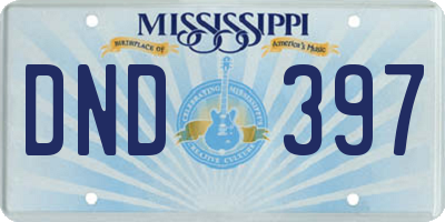 MS license plate DND397