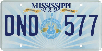 MS license plate DND577