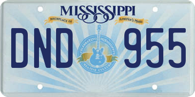 MS license plate DND955