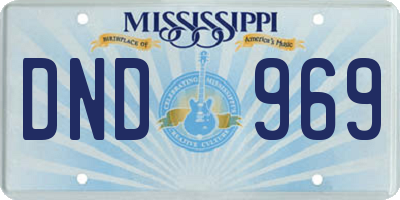 MS license plate DND969