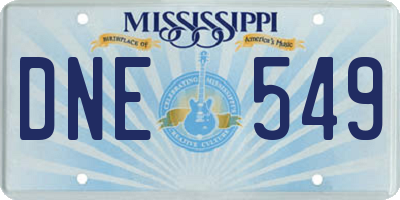 MS license plate DNE549