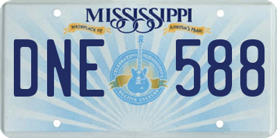MS license plate DNE588