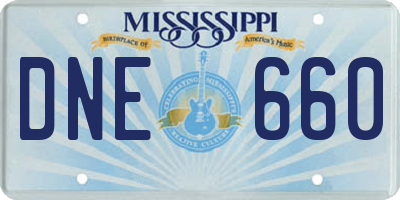 MS license plate DNE660