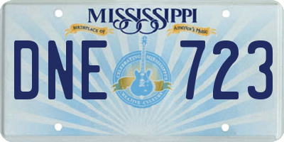 MS license plate DNE723