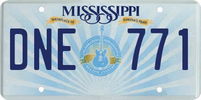 MS license plate DNE771