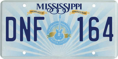 MS license plate DNF164