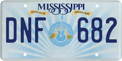 MS license plate DNF682