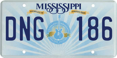 MS license plate DNG186
