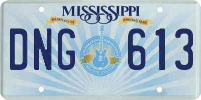 MS license plate DNG613
