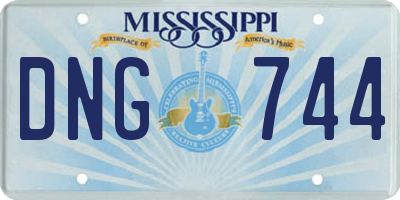 MS license plate DNG744