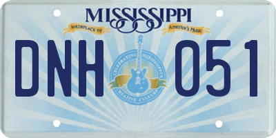 MS license plate DNH051