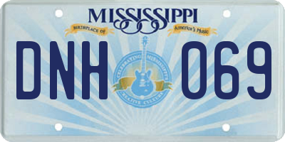 MS license plate DNH069