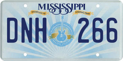 MS license plate DNH266