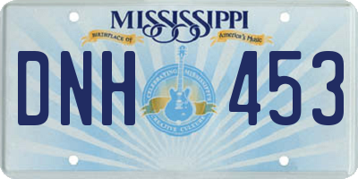 MS license plate DNH453