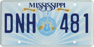 MS license plate DNH481